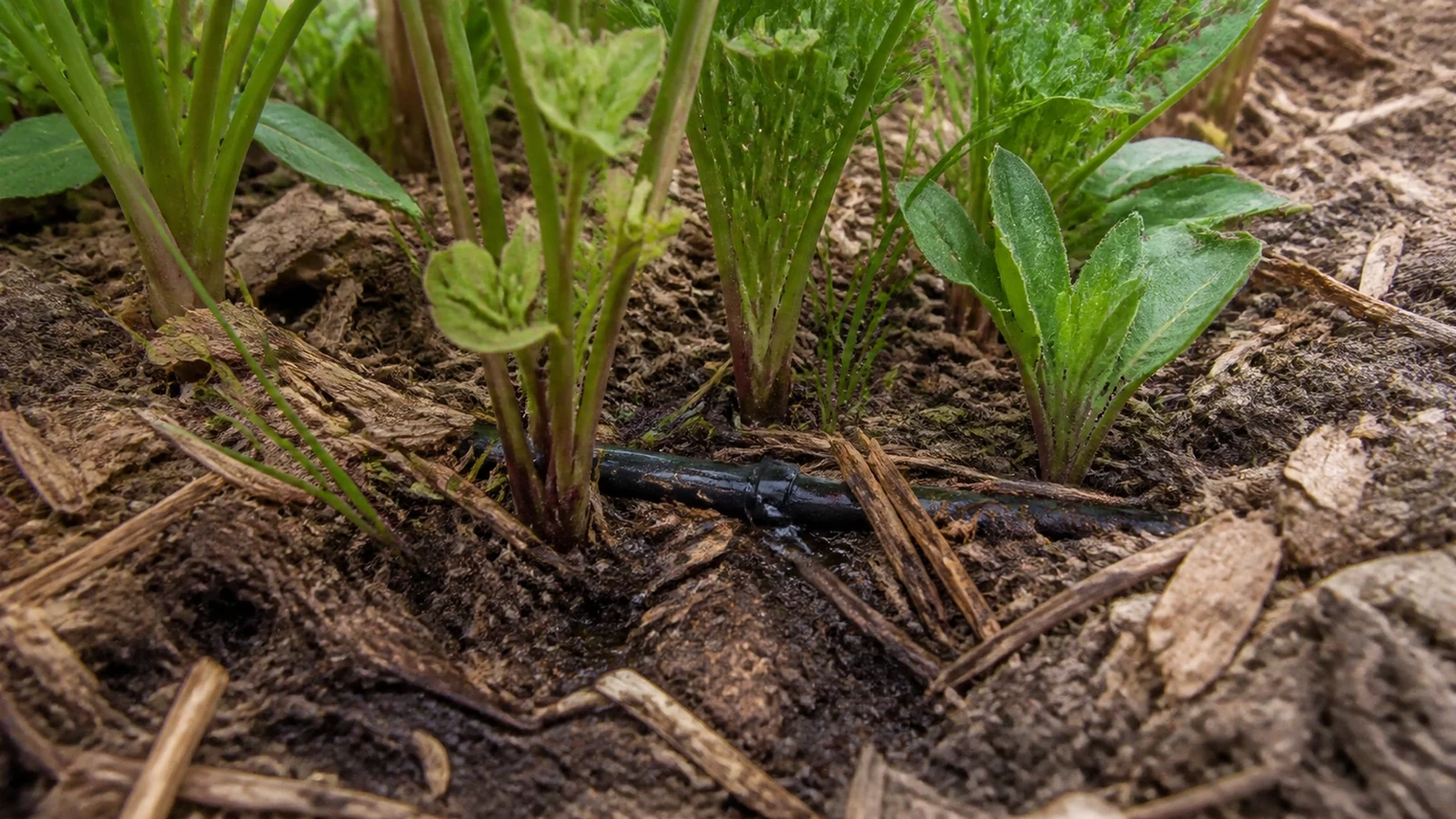Concevoir un jardin sobre en eau selon la nature du sol — illustration